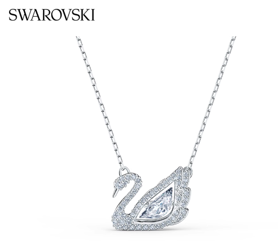 施华洛世奇Swan天鹅125周年纪念款项链吊坠送女友透明色